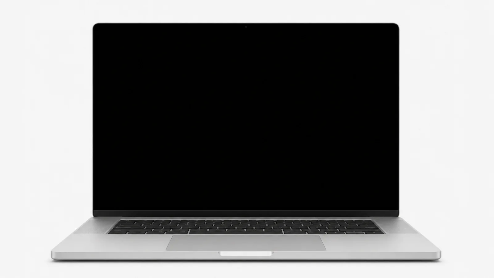 Frontale Ansicht eines geöffneten Laptops für die Sounds-Human-Produktdemo